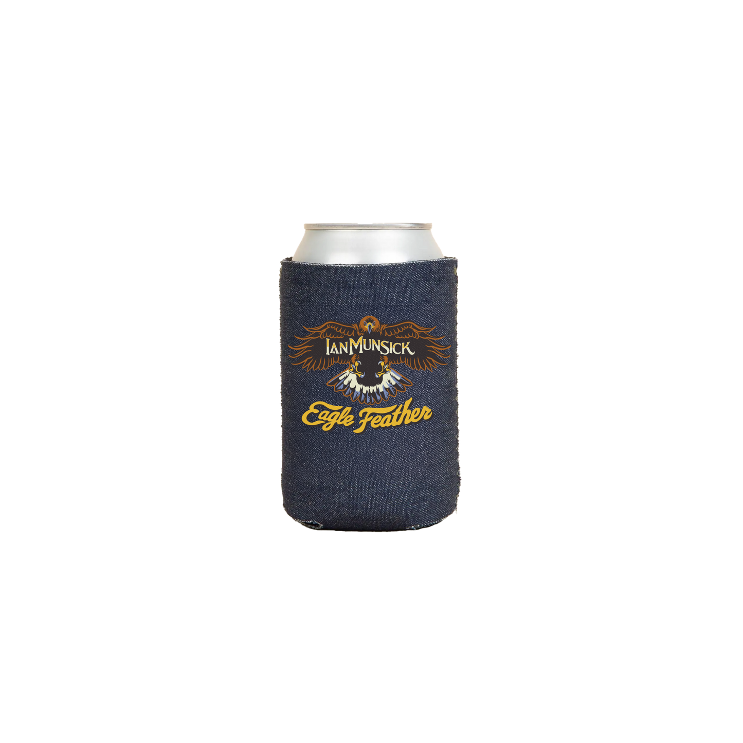 Eagle Feather Denim Koozie