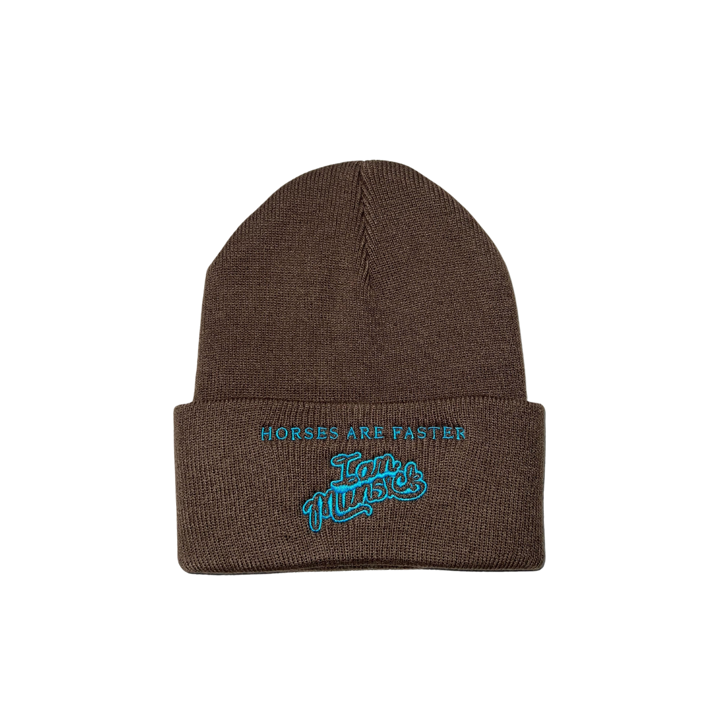 Horses are Faster Brown Beanie