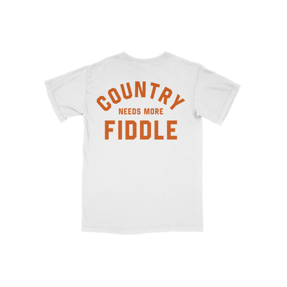 Needs More Fiddle White T-Shirt - Small - T-Shirt