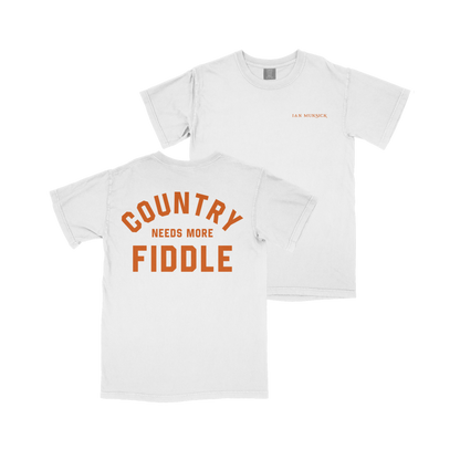 Needs More Fiddle White T-Shirt - T-Shirt