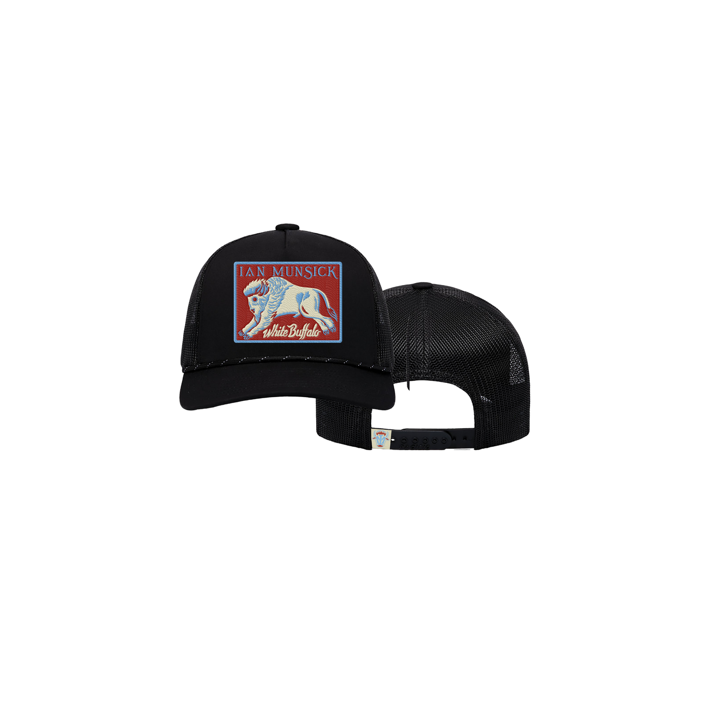 White Buffalo Black Trucker Hat