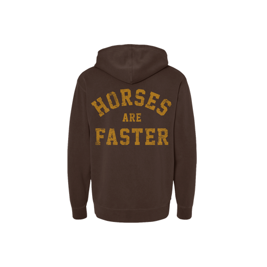 Horses are Faster Brown Hoodie